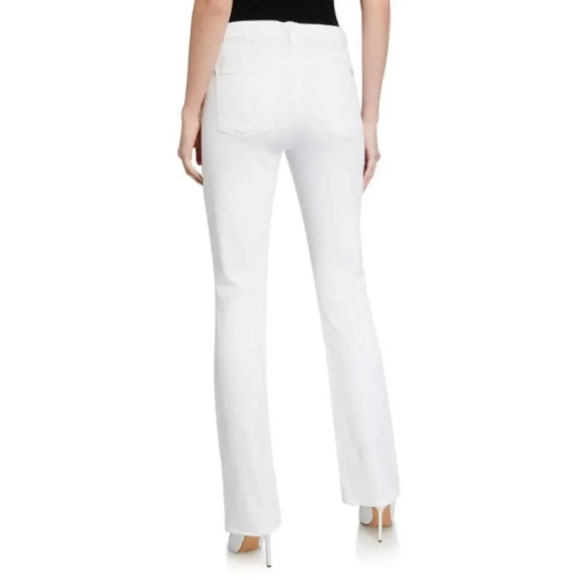 Jen7 by 7 For All Mankind Women's White High-Rise Slim-Fit Bootcut Jeans Size 16 - Picture 2 of 15